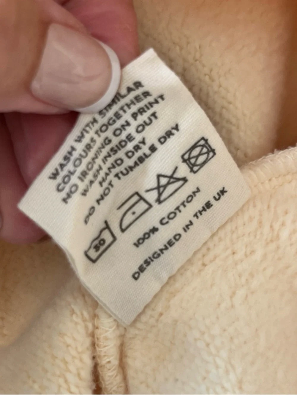 Another Version Matching Tracksuit Lounge Set Cream Beige Hoodie Sweatpants SZ S